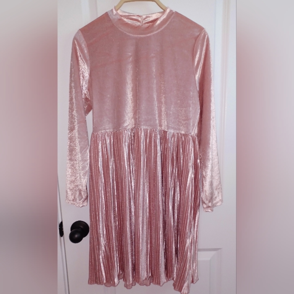 Pink Velveteen Dress